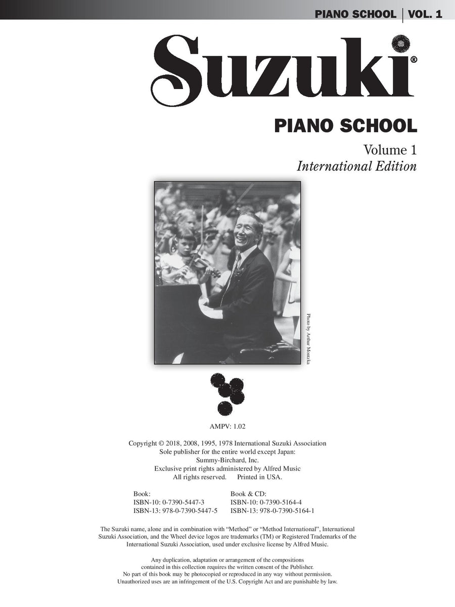 Suzuki Piano School International Edition Piano Book, Volume 1 – MS ...