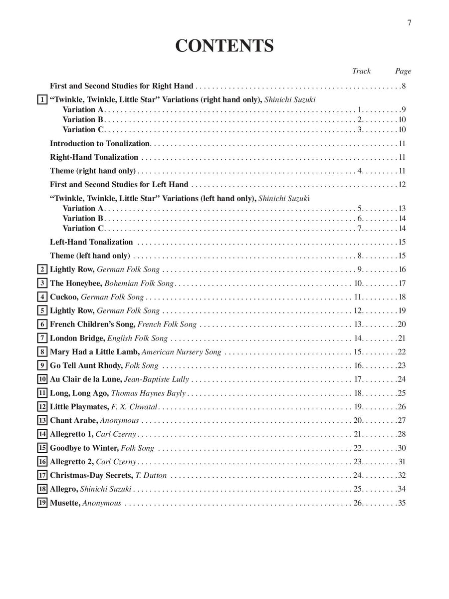Suzuki Piano School International Edition Piano Book, Volume 1 – MS ...