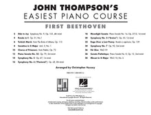 Load image into Gallery viewer, JOHN THOMPSON&#39;S FIRST BEETHOVEN