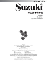 Load image into Gallery viewer, Suzuki Cello School, Volume 4