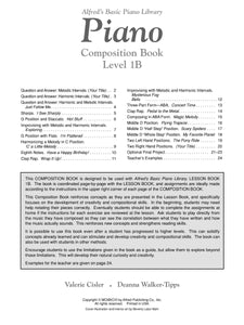 Alfred's Basic Piano Library: Composition Book 1B