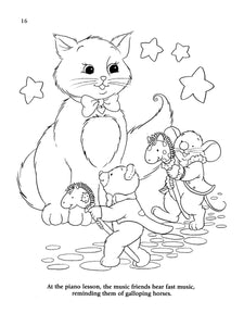 Coloring Book 2 - Fun with Music Friends at the Piano Lesson - MfLM