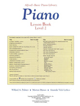 Load image into Gallery viewer, Alfred&#39;s Basic Piano Library: Lesson Book 2