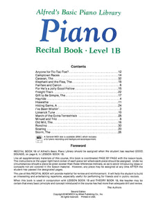 Alfred's Basic Piano Library: Recital Book 1B