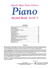 Load image into Gallery viewer, Alfred&#39;s Basic Piano Library: Recital Book 4