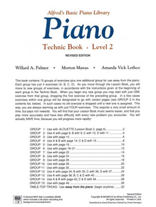 Alfred's Basic Piano Library: Technic Book 2