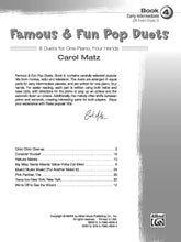 Load image into Gallery viewer, Famous &amp; Fun Pop Duets, Book 4
