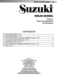 Suzuki Violin School, Piano Accompaniment Volume 3