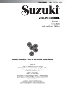 Suzuki Violin School, Volume 1 With CD