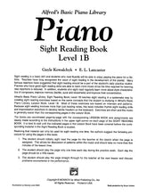 Load image into Gallery viewer, Alfred&#39;s Basic Piano Library: Sight Reading Book 1B