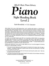 Load image into Gallery viewer, Alfred&#39;s Basic Piano Library: Sight Reading Book 2