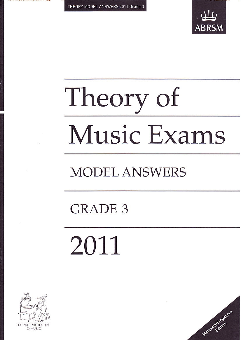 Music Theory Past Papers 2011 Model Answers, ABRSM Grade 3