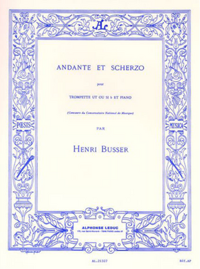 Henri Busser: Andante and Scherzo for Trumpet and Piano