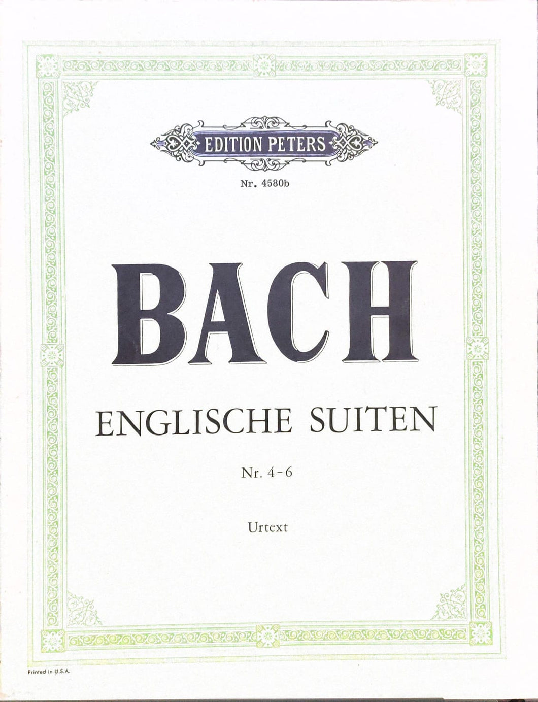 Johann Sebastian Bach: English Suite No.4-6