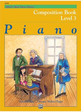 Alfred's Basic Piano Library: Composition Book 3
