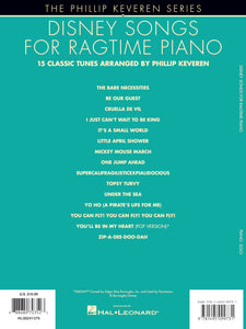 DISNEY SONGS FOR RAGTIME PIANO