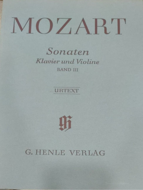 WOLFGANG AMADEUS MOZART: Violin Sonatas, Volume III