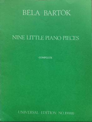 Béla Bartók: Nine Little Piano Pieces for piano