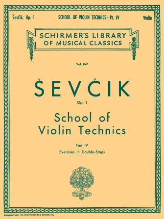 Otakar Sevcik: SCHOOL OF VIOLIN TECHNICS, OP. 1 – BOOK 4