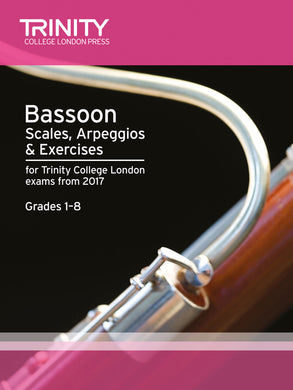 Bassoon Scales, Arpeggios & Exercises Grades 1–8 from 2017