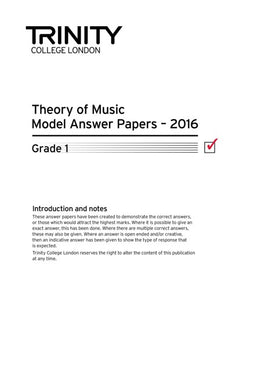 Theory Model Answer Papers 2016: Grade 1