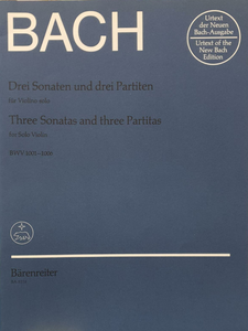 Three Sonatas and three Partitas for Solo Violin BWV 1001-1006