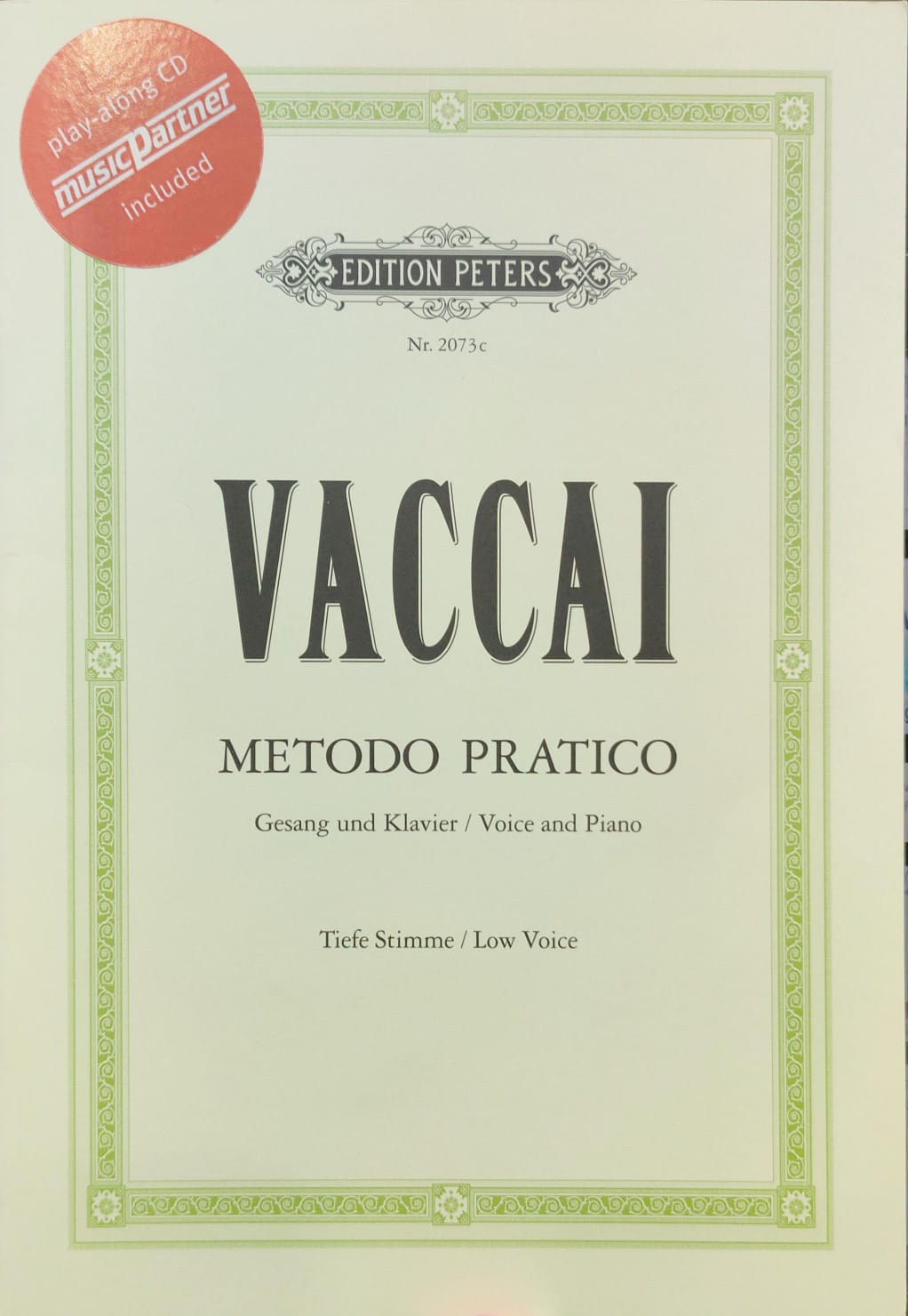 Nicola Vaccai: Metodo Pratico (Practical Method) Low Voice W/CD
