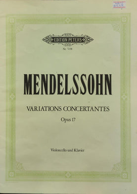 Mendelssohn: Variations Concertantes Op. 17