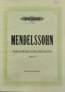 Mendelssohn: Variations Concertantes Op. 17