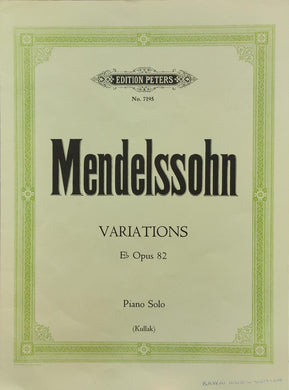 Felix Mendelssohn Bartholdy: Variations in E flat Op. 82