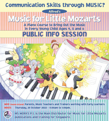 Communication skills through MUSIC? A Public info session about Music for Little Mozarts