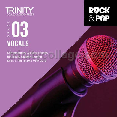 Trinity Rock & Pop 2018 Vocals Grade 3 CD